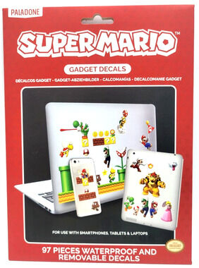Paladone SUPER MARIO Gadget Decals 97 Pieces Removable NEW